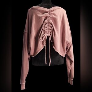 Women's Mauve Ruched Sweatshirt